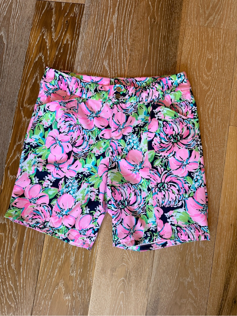 Lilly Pulitzer Luxletic Corso Golf shorts Size 14 High Tide Navy